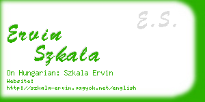 ervin szkala business card